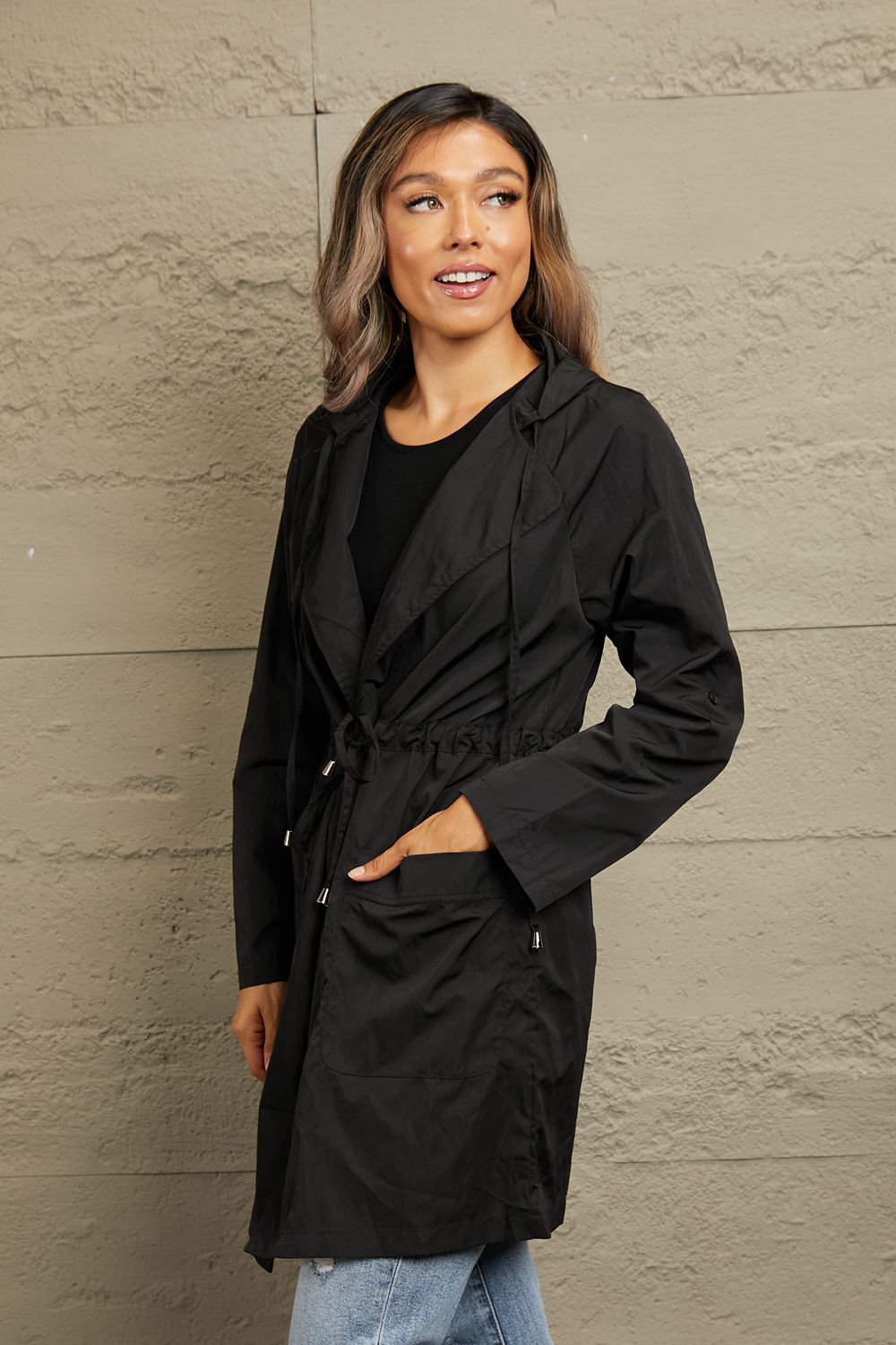 Uptown Hooded Longline Jacket