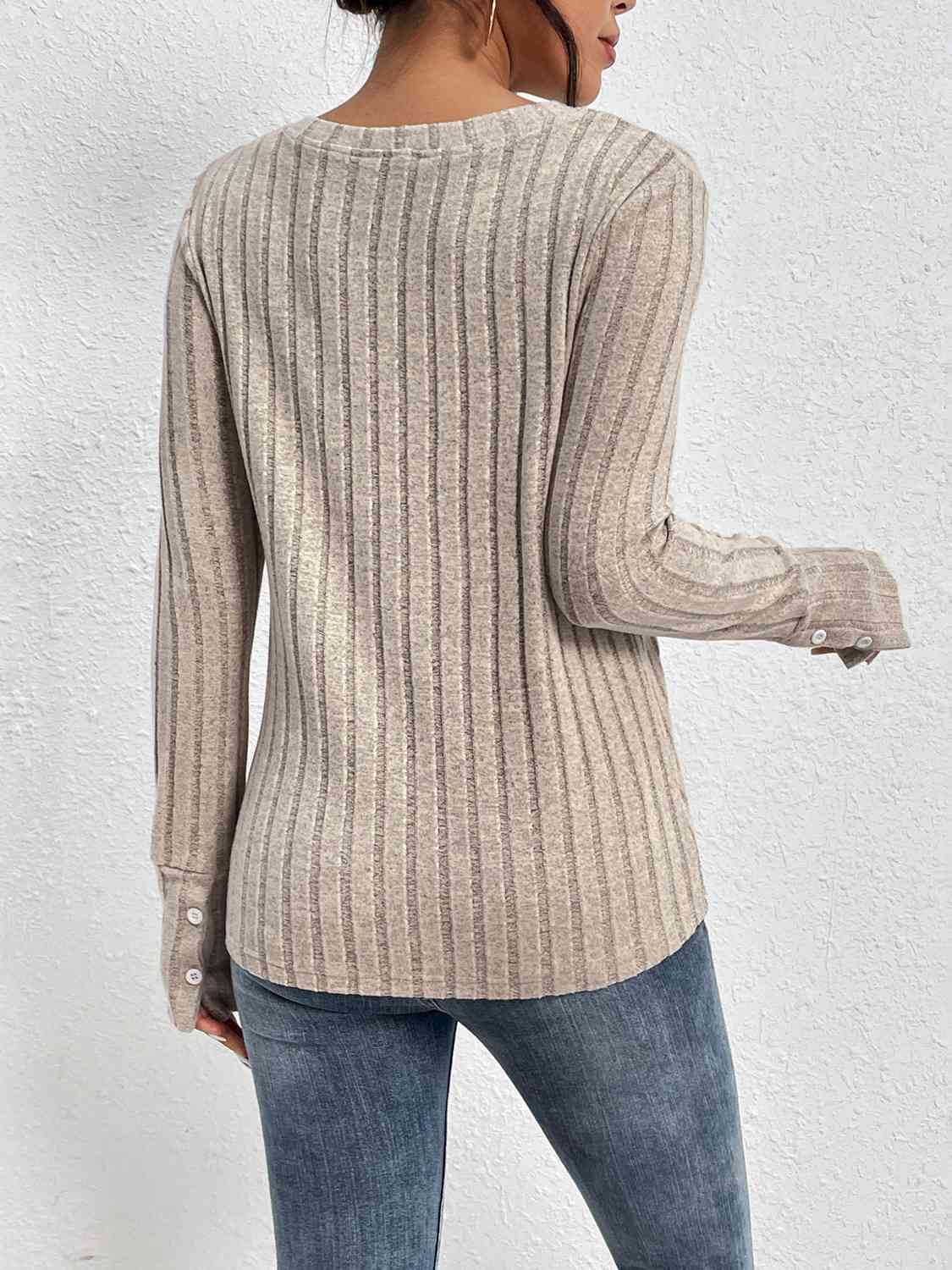 Sloane Lace Detail Ribbed Top