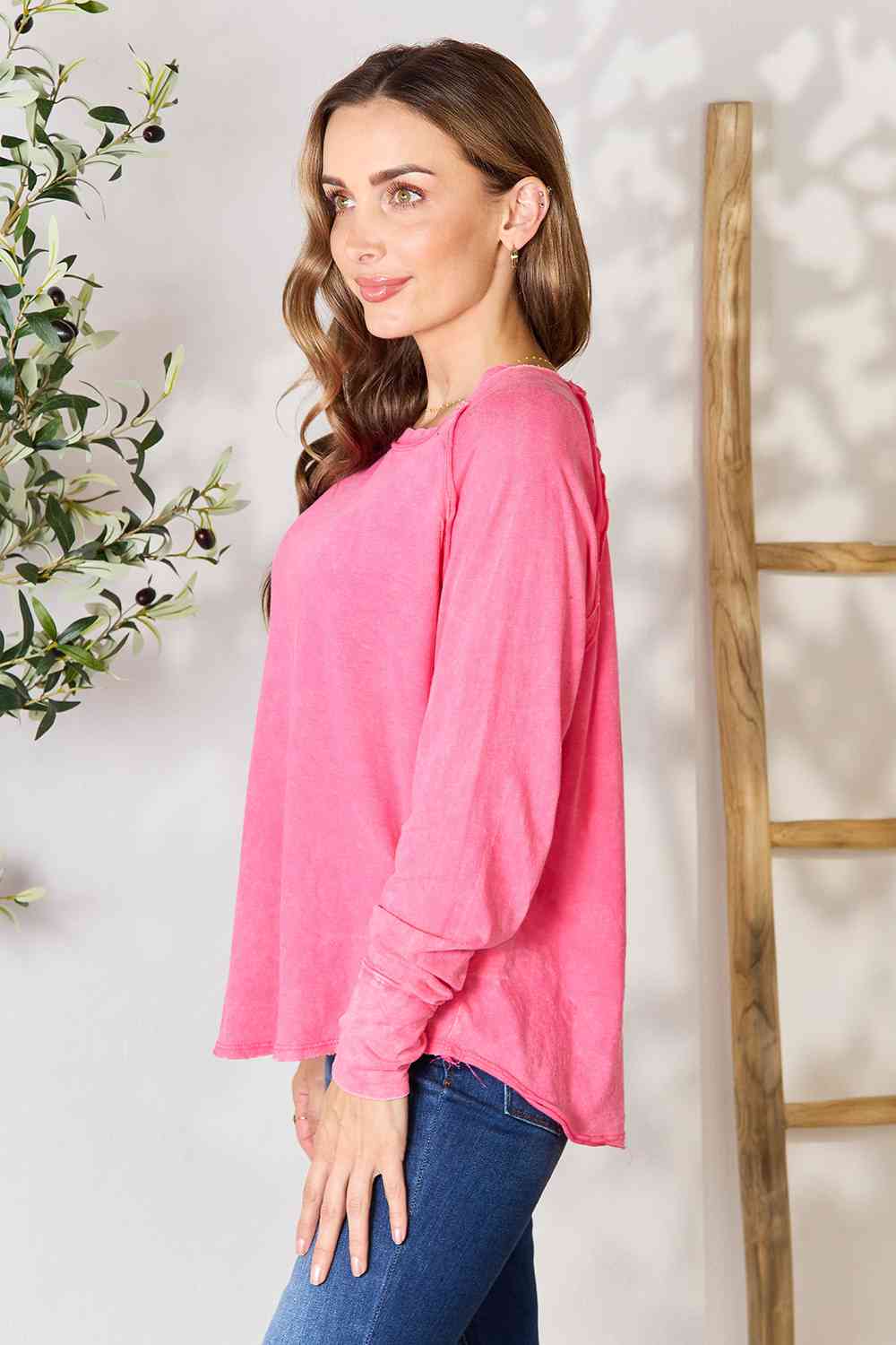 Camille Round Neck Long Sleeve Top