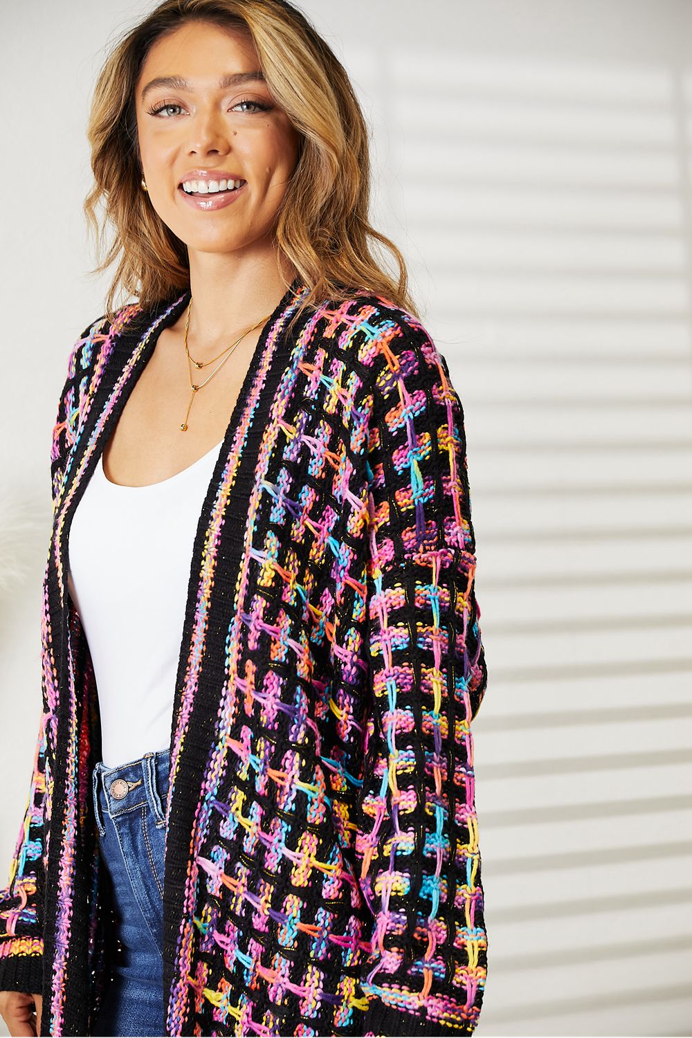 Stay Cozy Open Front Fringe Hem Cardigan