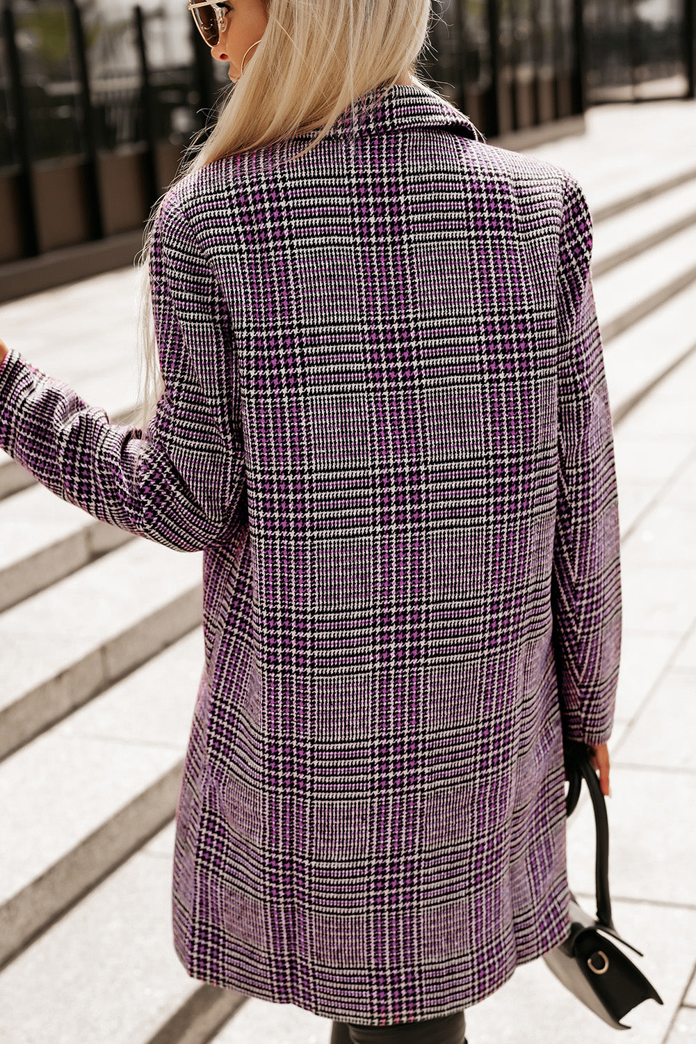 Don't Worry Plaid Longline Blazer