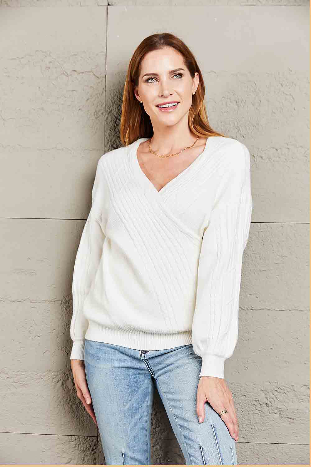 Heavenly Ribbed V-Neck Sweater