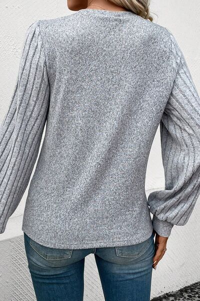 Lyla Ribbed Long Sleeve Knit Top