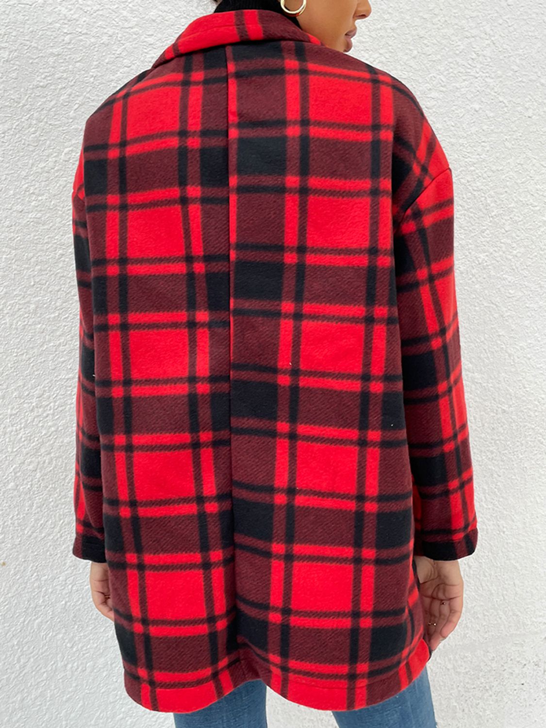 Nature Is Home Plaid Lapel Coat