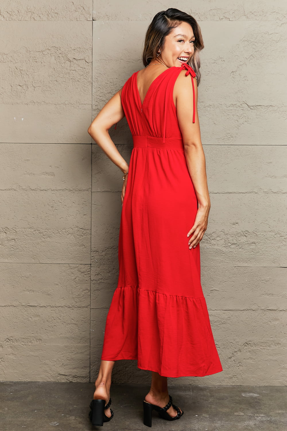 Take My Heart Drawstring Maxi Dress
