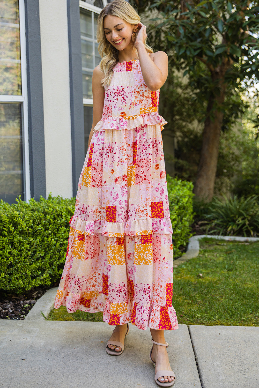 Color Me Cute Ruffled Maxi Dress