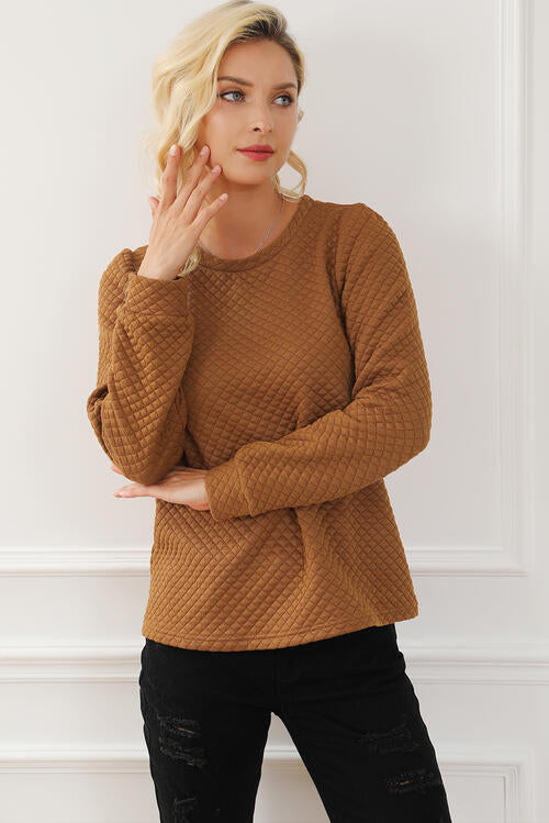 Chelsea Textured Long Sleeve Sweatshirt