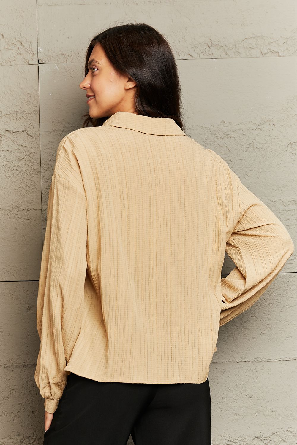 Wait For Me Textured Blouse