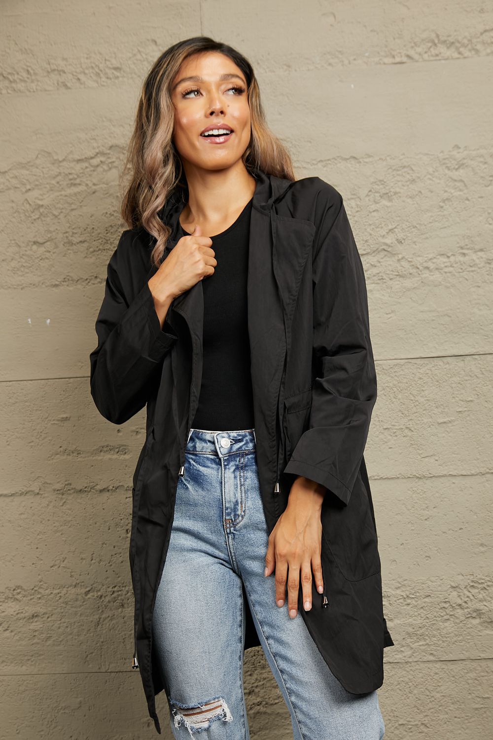 Uptown Hooded Longline Jacket