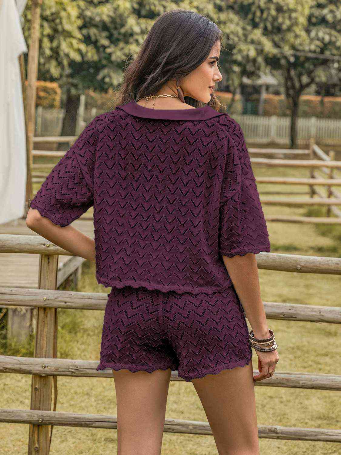 Gemma Eyelet Top and Shorts Set