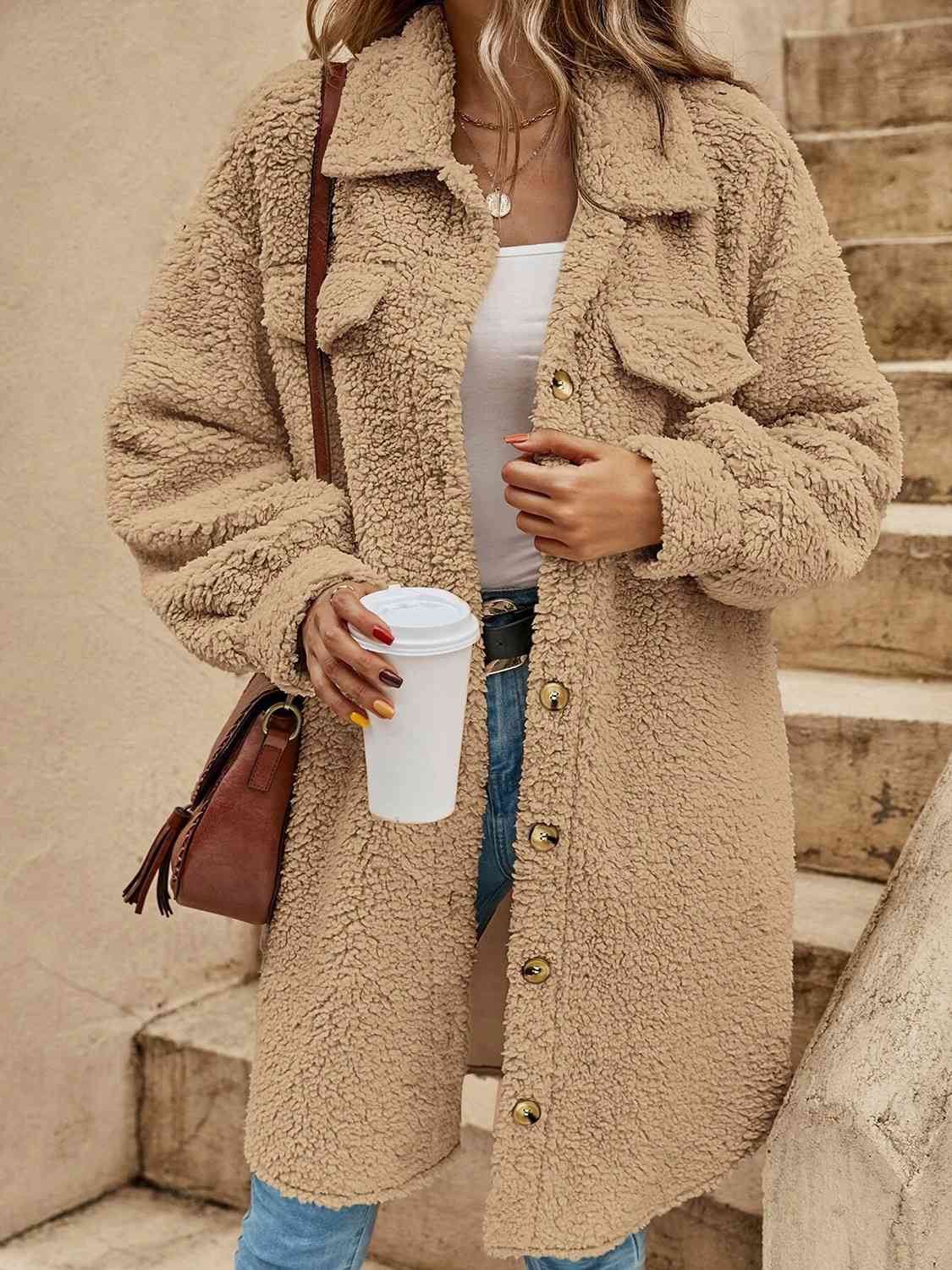 Josie Button Down Teddy Coat