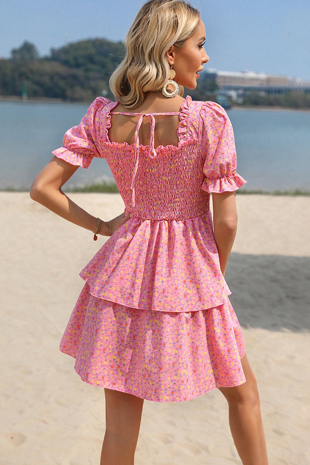 Vacation Time Ditsy Floral Mini Dress