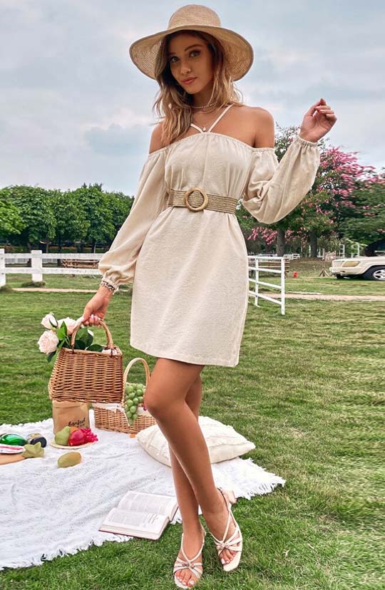Garden Of Eden Light Green Mini Dress