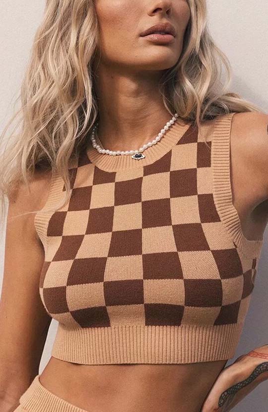 Let's Play Brown Sweater Vest