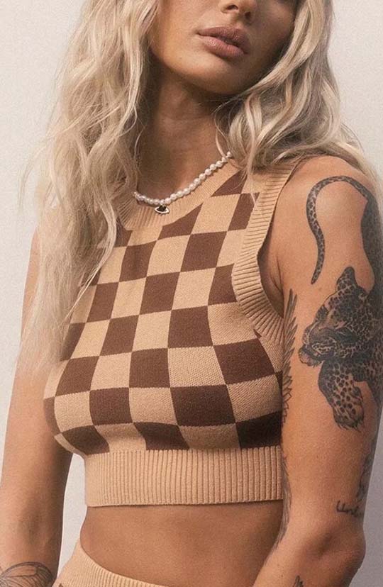 Let's Play Brown Sweater Vest