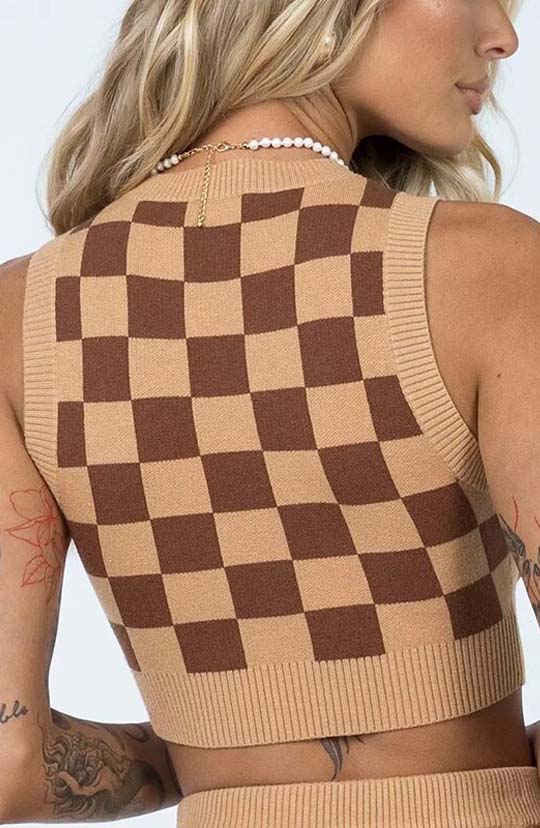 Let's Play Brown Sweater Vest