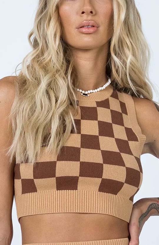 Let's Play Brown Sweater Vest