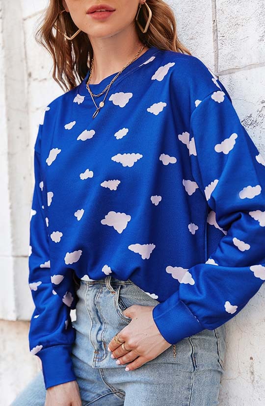 On Cloud Nine Royal Blue Sweatshirt