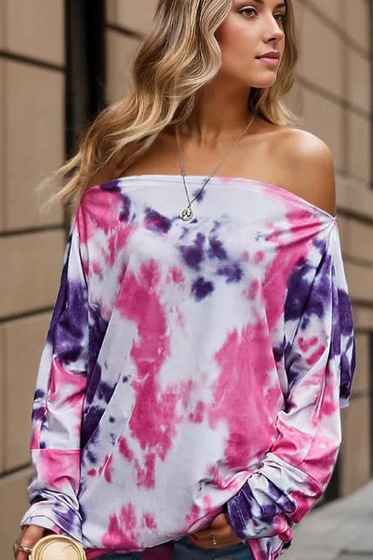 Jillian Tie-Dye Off-Shoulder Blouse