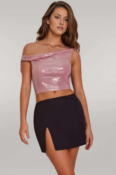 Valeria Tie Shoulder Cropped Cami