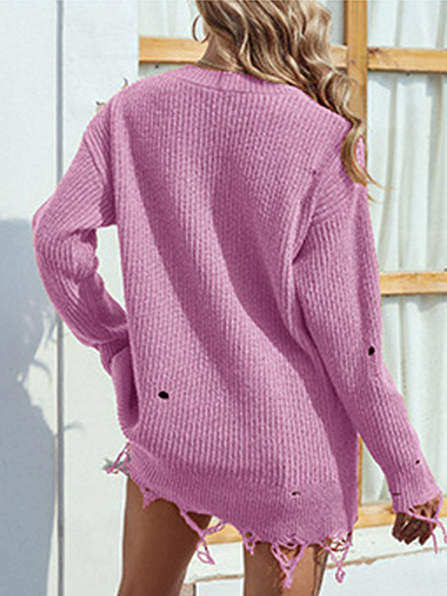 Cozy Up Distressed Sweater