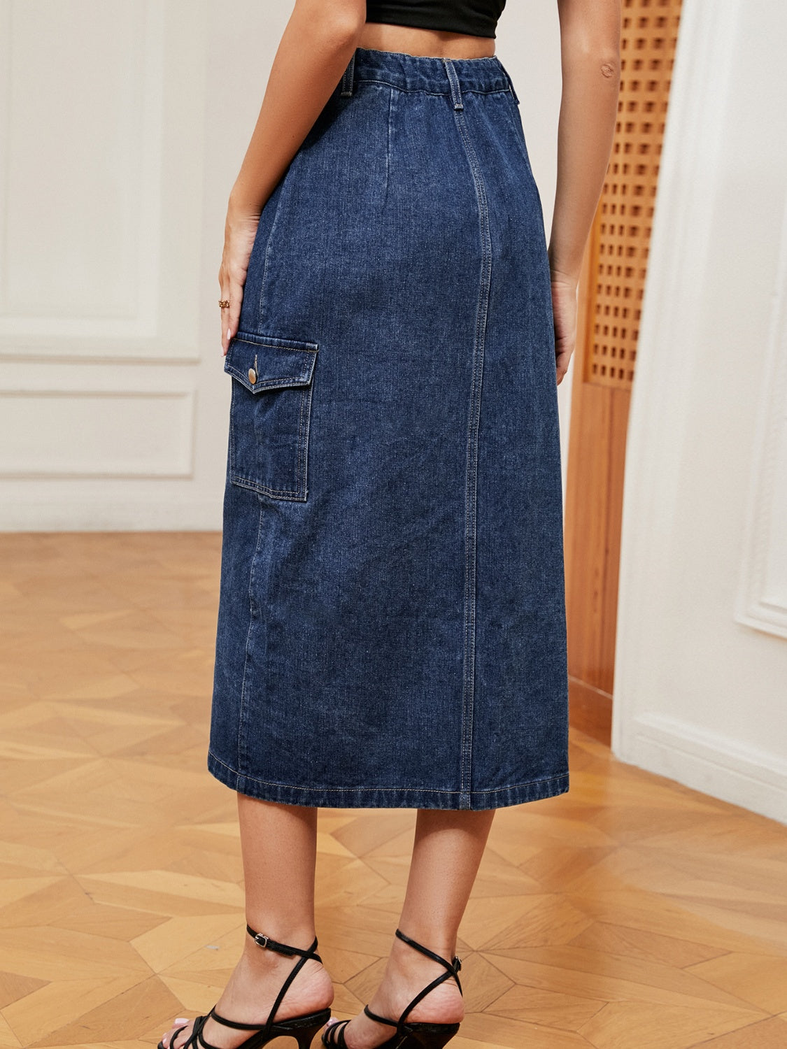 Mackenzie Button Down Denim Skirt