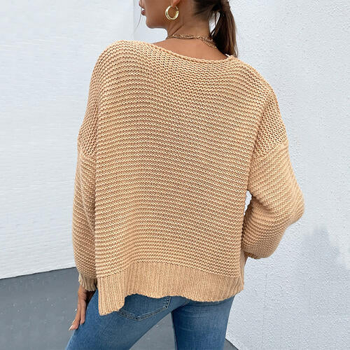 Allyson Open Front Dropped Shoulder Cardigan