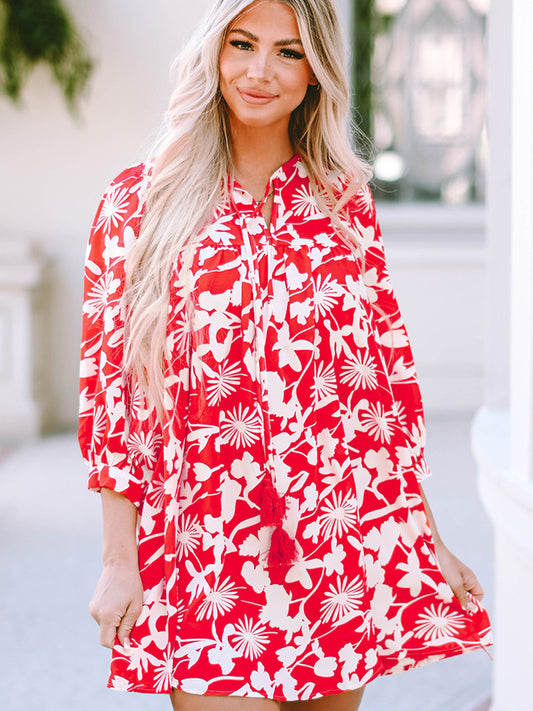 Time To Be Cute Floral Mini Dress