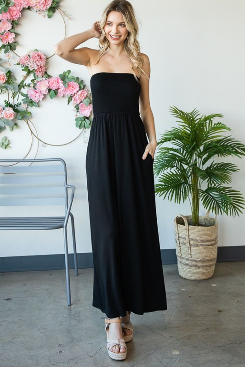 Call On Me Strapless Maxi Dress
