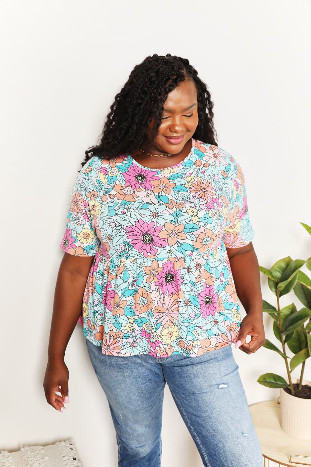 Elsie Floral Babydoll Top