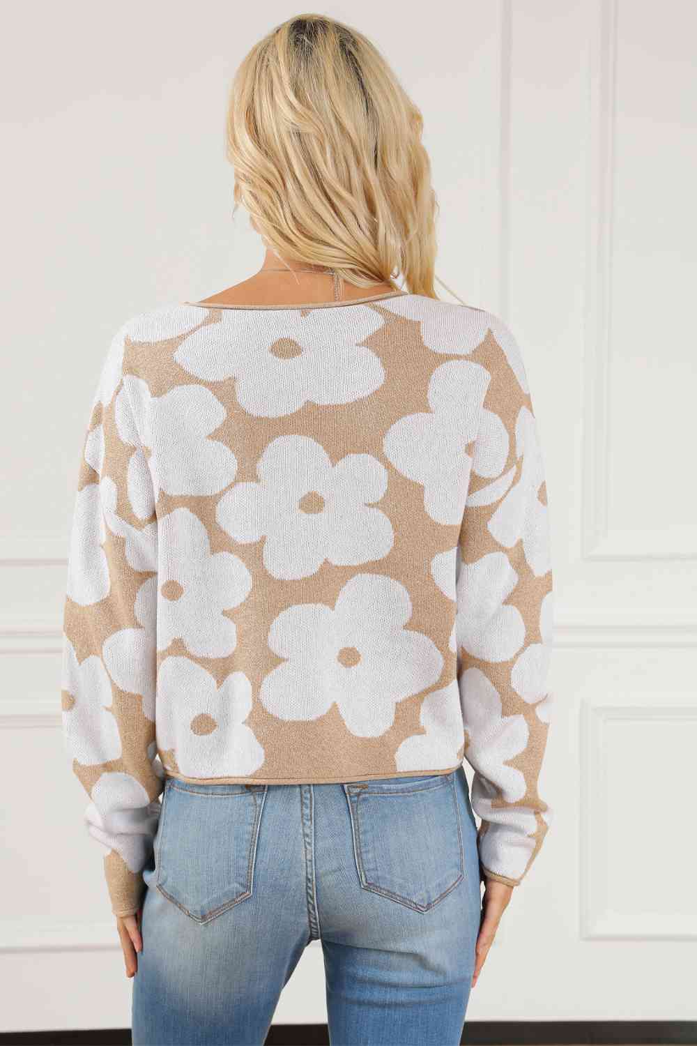 Blossom Floral Round Neck Sweater