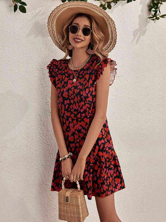Love Me Ruffle Trim Mini Dress