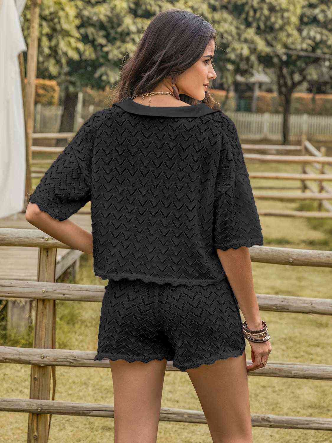 Gemma Eyelet Top and Shorts Set