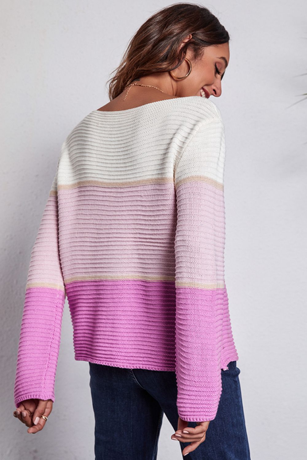 Very Curious Color Block Sweater
