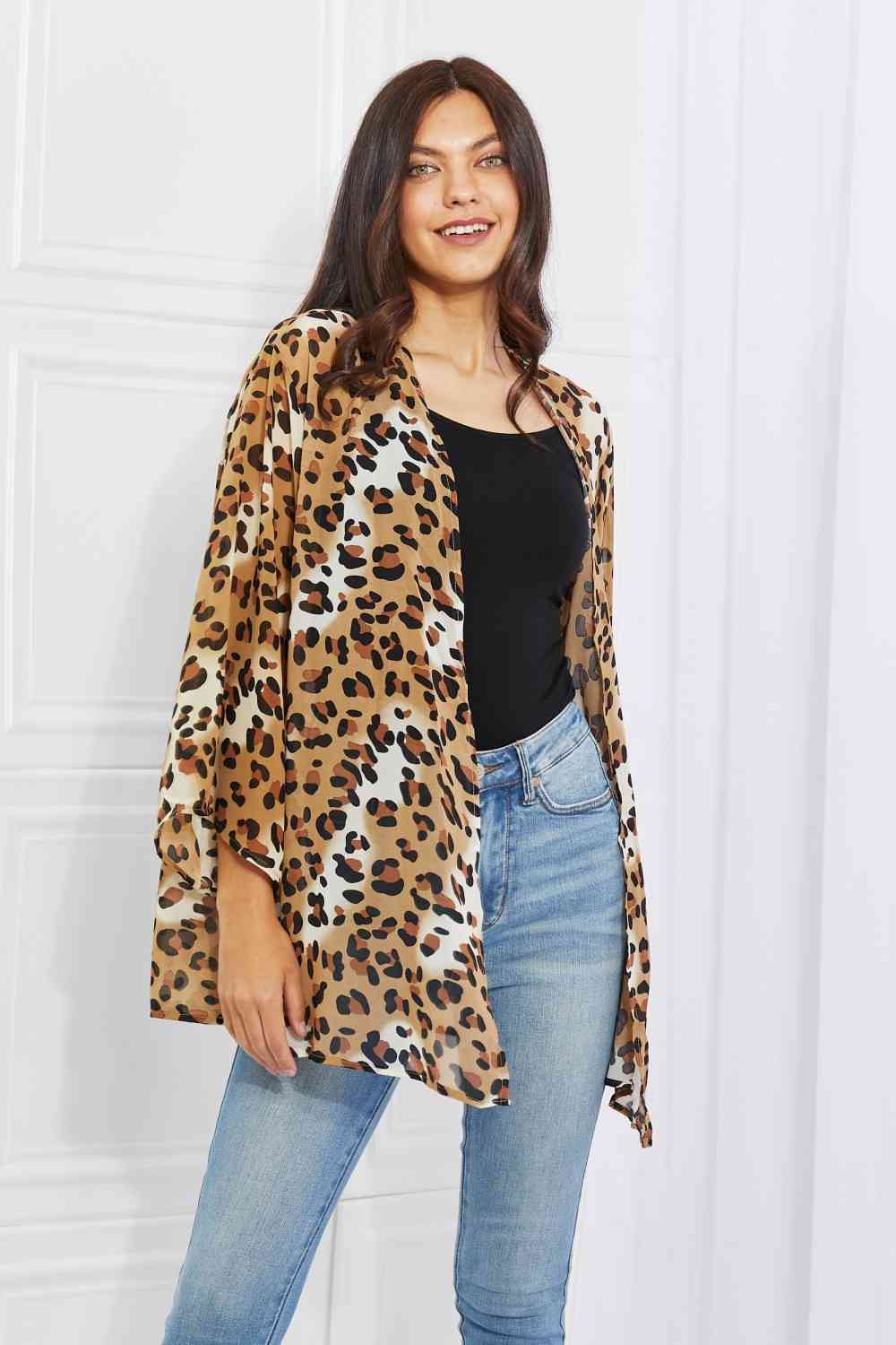 Animal Instinct Leopard Kimono