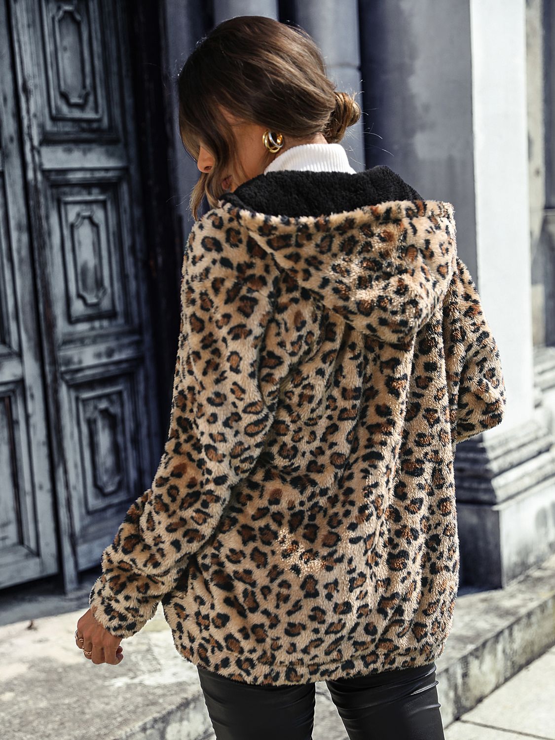 Wild Thing Leopard Zip-Up Hooded Jacket
