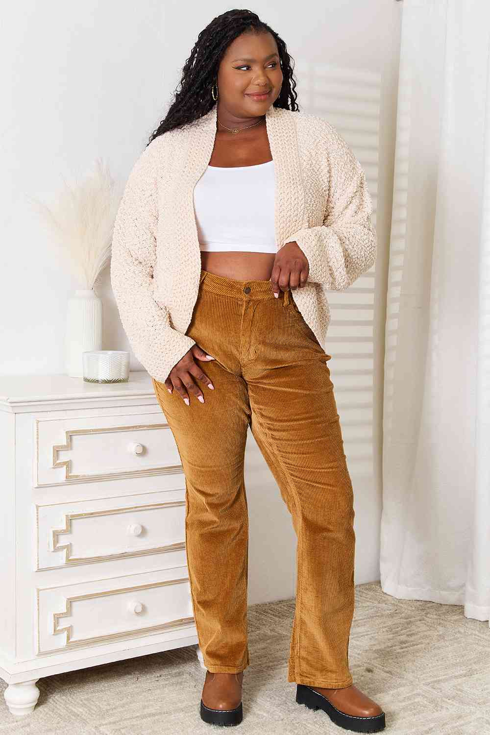 Skyler Open Front Long Sleeve Cardigan