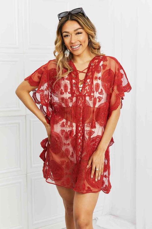 Vacation Moves Lace-up Cover Up