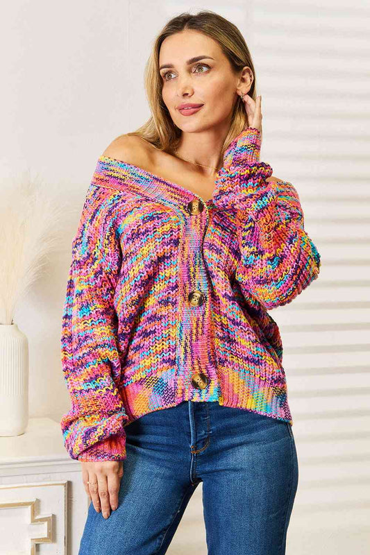 Colorful V-Neck Cardigan