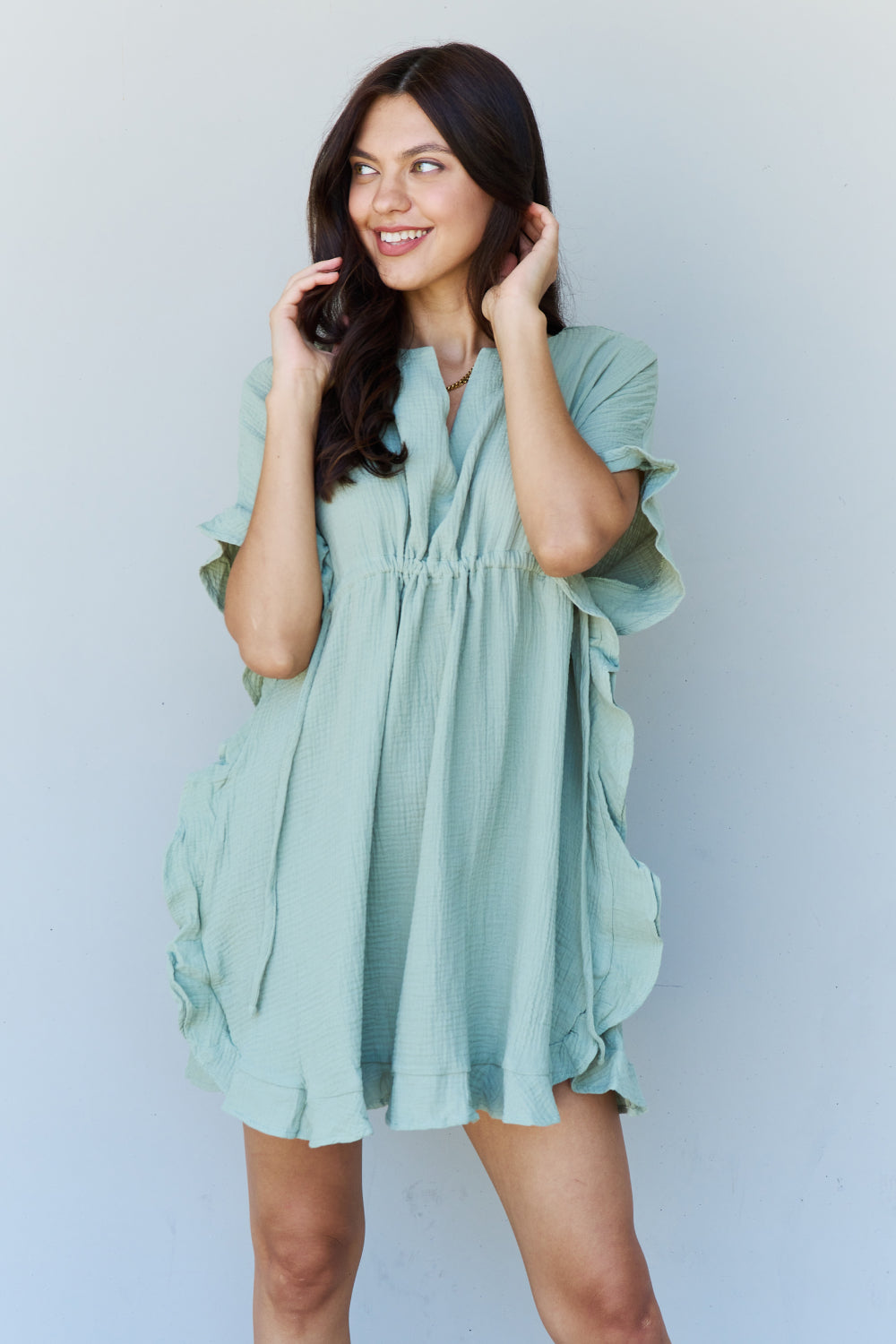 Out Of Time Ruffle Mini Dress