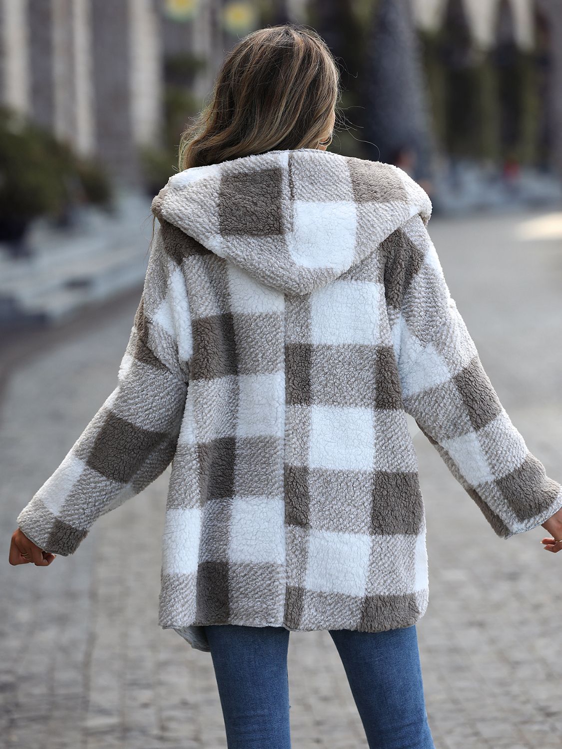 Time To Play Plaid Hooded Coat