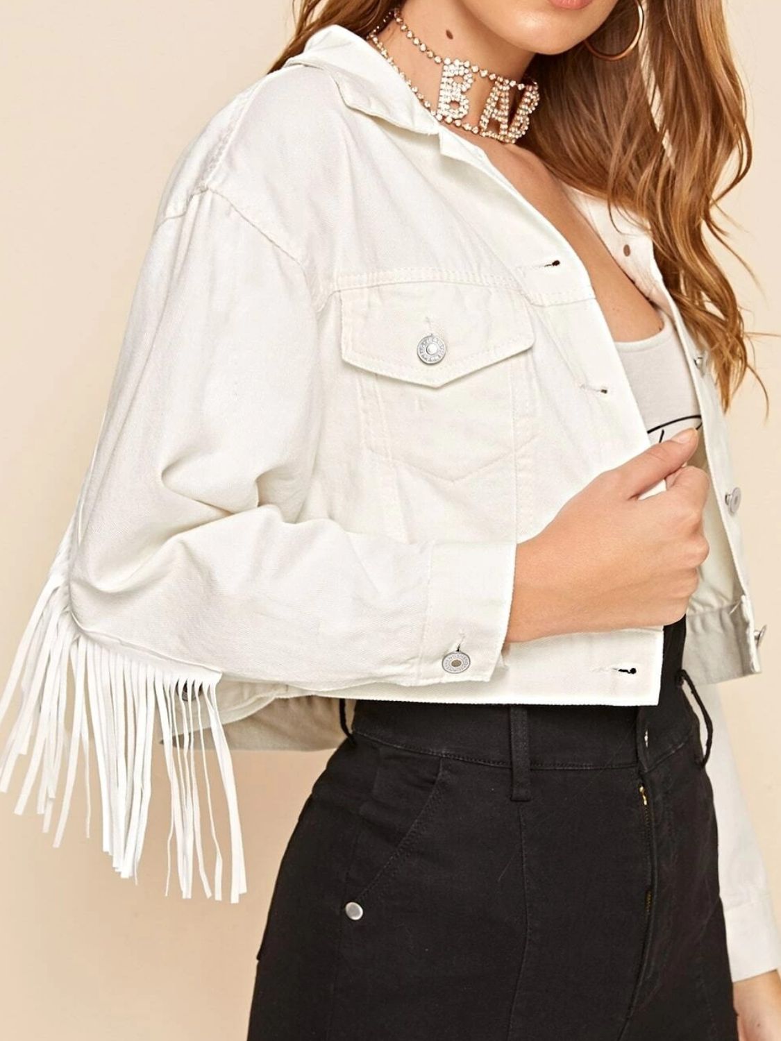 Saddle Up Fringe Denim Jacket