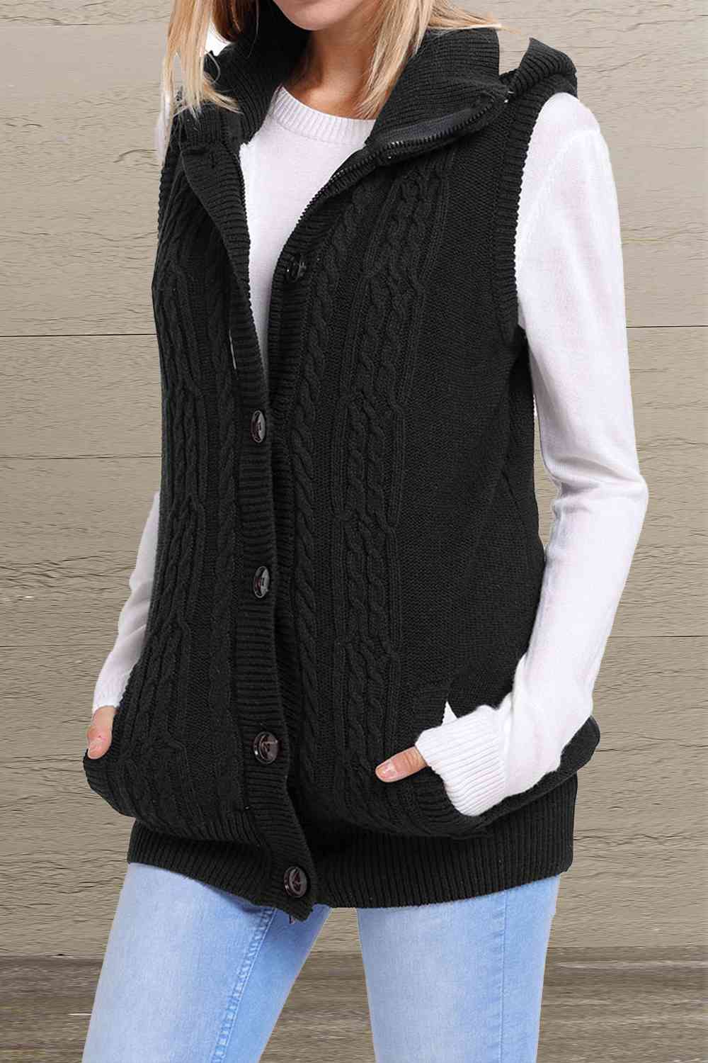 Cozy Up Hooded Sweater Vest