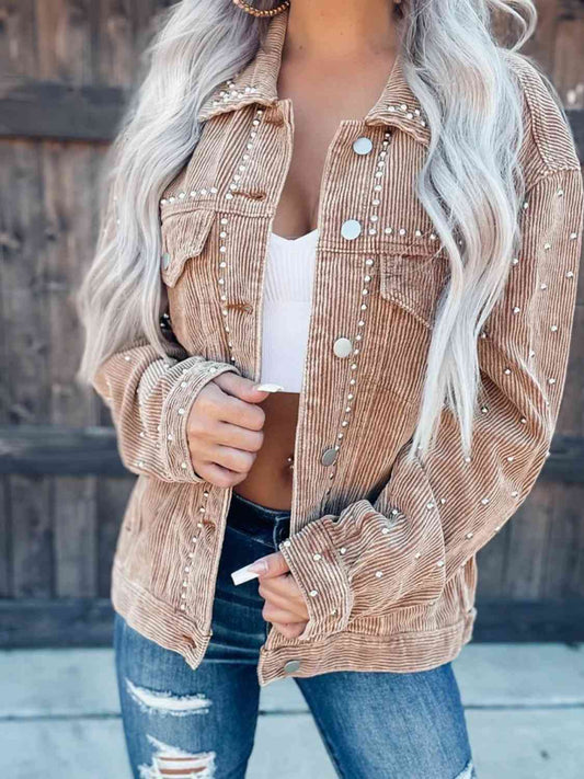 Alisson Studded Button Down Jacket