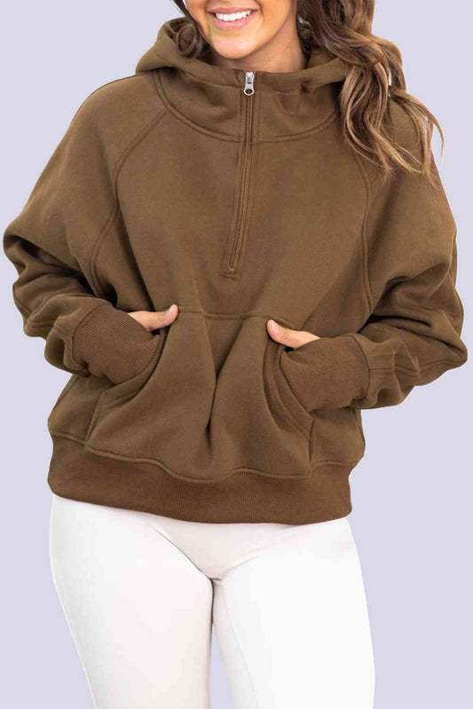 Keeping Cozy Half-Zip Hoodie