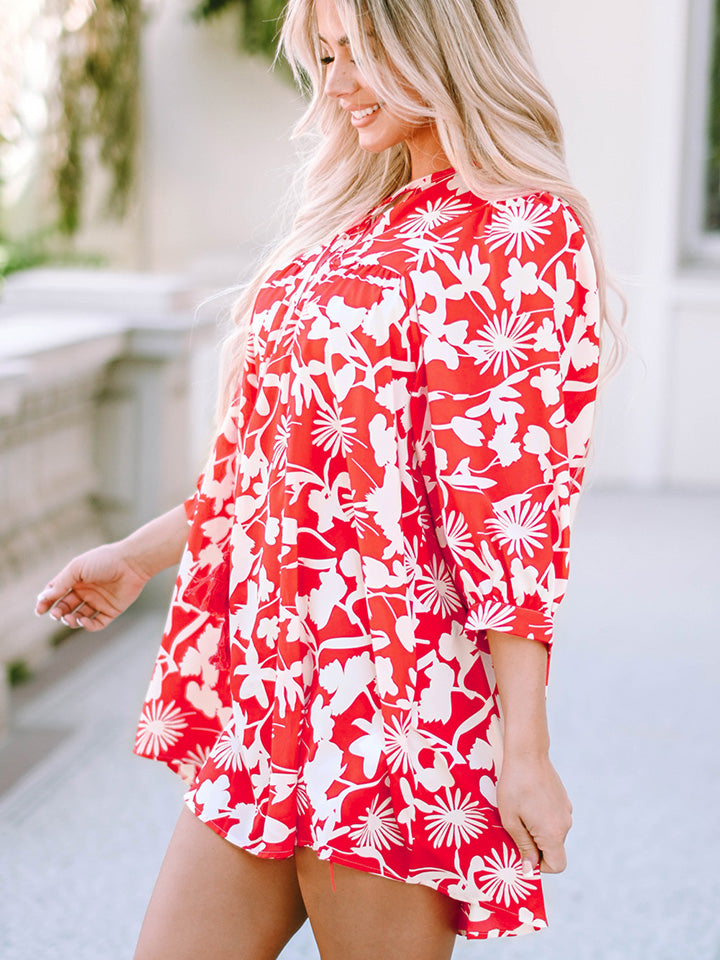 Time To Be Cute Floral Mini Dress