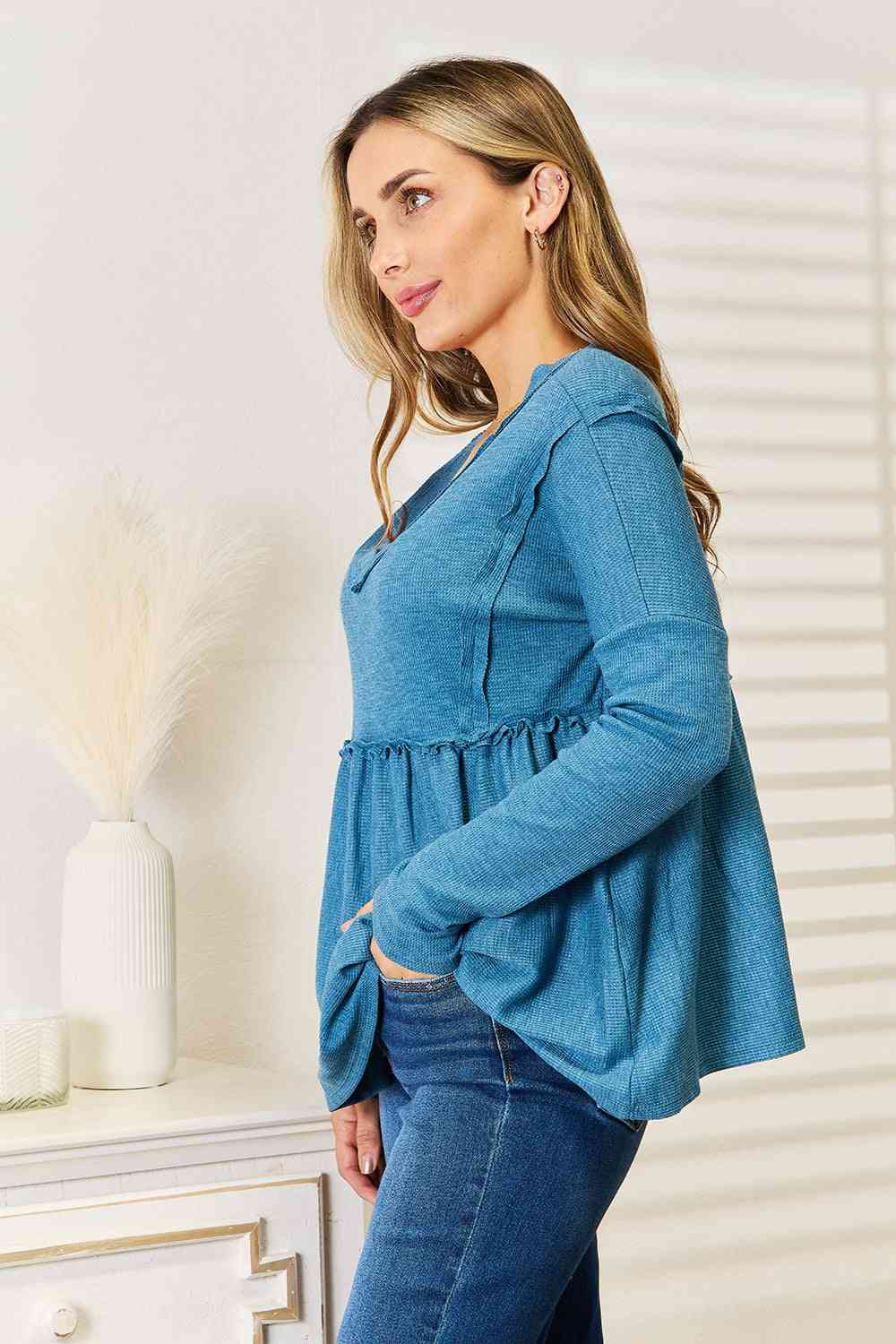 Be Mindful Babydoll Blouse
