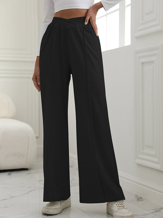 Trendy V-Waist Wide Leg Pants