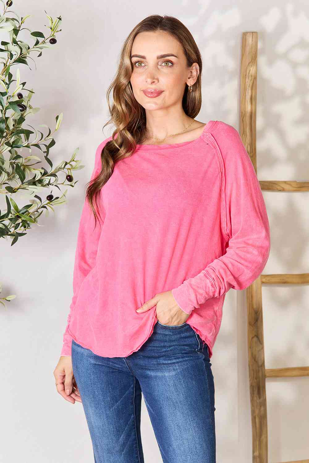 Camille Round Neck Long Sleeve Top