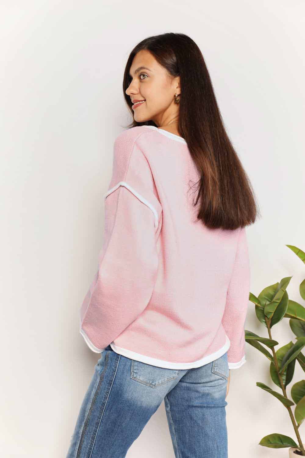 Tiana Contrast Detail Knit Top